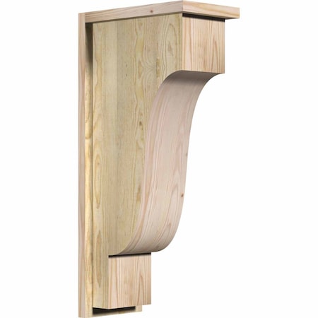 Ekena Millwork Newport Rough Sawn Corbel w/Backplate, Douglas Fir, 8"W x 14"D x 30"H COR08X14X30NEW01RDF